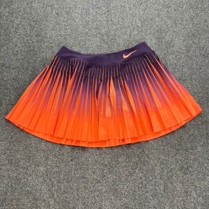 Nike Tennis Golf Athleisure Purple Orange Ombre Pleated Skort 801619-524